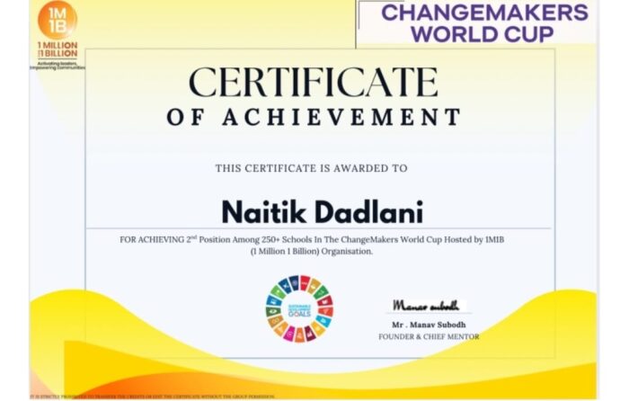 Naitik Shines at Changemaker’s World Cup
