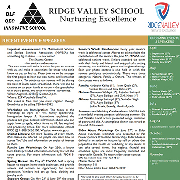 Ridge Valley School - Newsletter of the best school in gurgaon